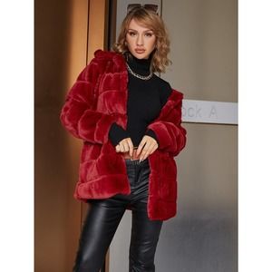 WILA Red Faux Fur Jacket